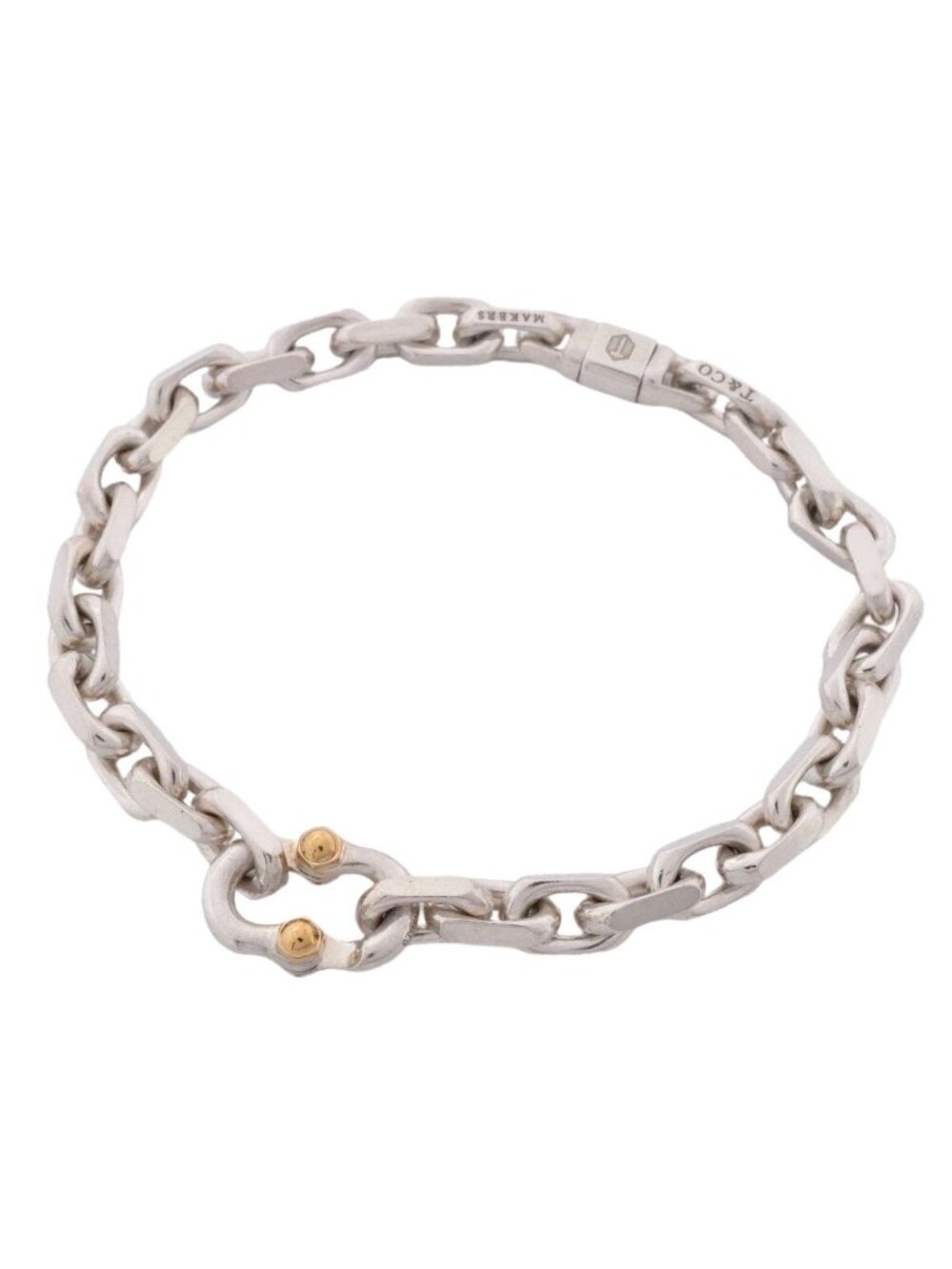 Tiffany & Co Bracelet Makers 18k Yellow Gold 925 Sterling Silver